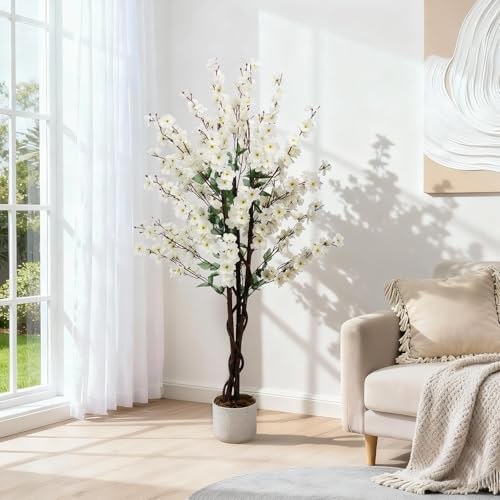 GarveeLife Artificial Plum Blossom 90/120/150 cm, Realistic Artificial Flower Branches, Artificial Plant for Home, Wedding & Office, Perfect Decoration