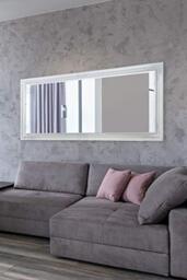 Large White Full Length Wall Mounted Mirror 5ft3 x 2ft5 (160cm x 73cm), 61x51