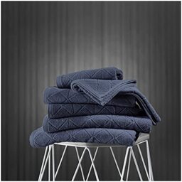 GC GAVENO CAVAILIA Luxury Egyptian Cotton 2 Pack Super Soft 600 GSM Geo Triangle Absorbent Bath Sheet, Blue, 90x140 Cm