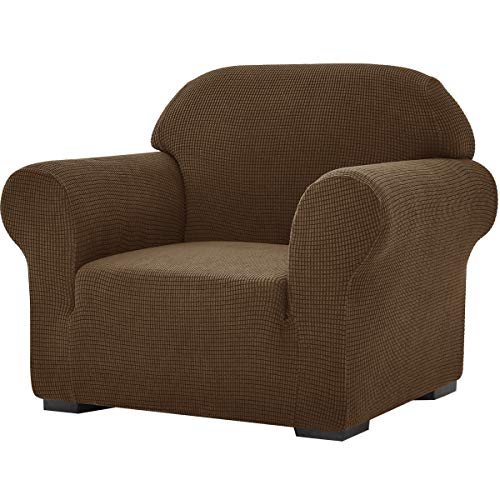 SU SUBRTEX Thickened Stretch Sofa Cover 1 Piece Covers for Living Room Soft Furniture Protector for Kids/Dogs Washable Couch Slipcovers(Chair,Coffee)