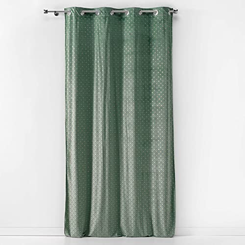 Douceur d'Interieur 140 x 240 cm Eyelet Curtain, Green