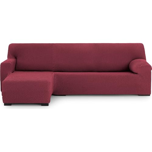 ECOMMERC3 Chaiselong - Universal and Versatile Short Left Arm Sofa Cover ??? Chaiselong Bordeaux Protector Easy to Install for Back, Seat and Arms