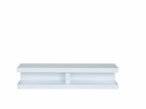 TemaHome Wood Honeycomb Panel Shore TV Table with Pure White Matte, 130 x 52 x 35 cm, White