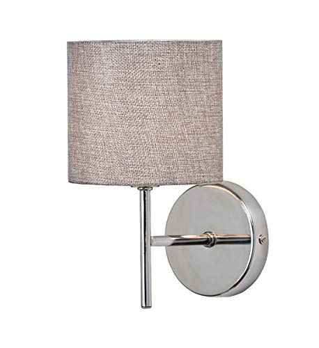 Village At Home Dinah Wall Light, Metal, Chrome/Grey
