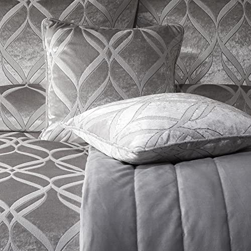 SOIREE - Belfort - Jacquard Filled Cushion - 43 x 43cm in Silver