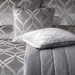 SOIREE - Belfort - Jacquard Filled Cushion - 43 x 43cm in Silver
