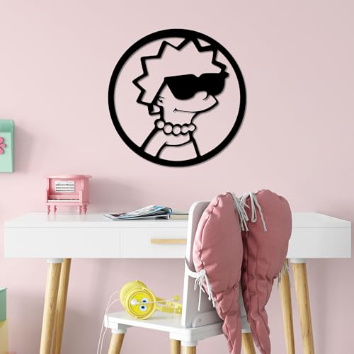 Stylish Black Decorative Metal Wall Accessory, 33 x 33 cm, 100% Metal, 1.5 mm Thickness, Perfect for Modern Home Decor & Art Display