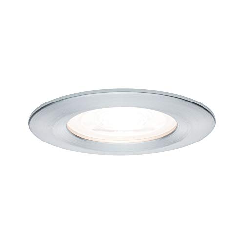Paulmann Nova 93632 Recessed Spotlight Round Aluminium Without Bulb 35 W GU10 Recessed Ceiling Spotlight Recessed Light Aluminium Twisted