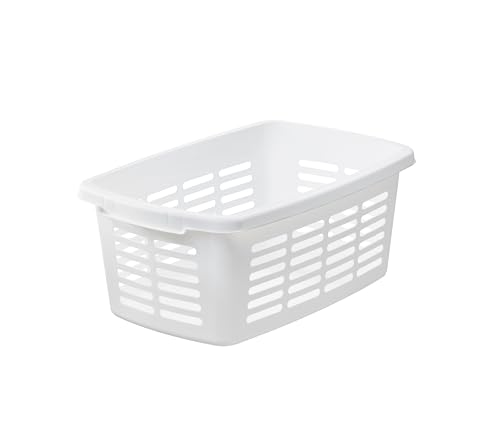 Orthex Washing basket 30 L - White - Home, bathroom, laundry, toys, magazines, sports gear - Ergonomic Handles - L57 x W36 x H23 cm