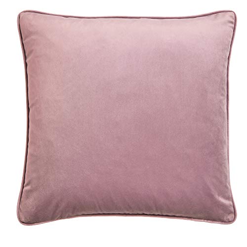 Laurence Llewelyn-Bowen Velvet Cushion – Blush Pink Luxury Throw Pillow – 43x43cm Soft Decorative Cushion with Filling – Montrose Collection – Elegant Accent for Sofa, Bed or Chair