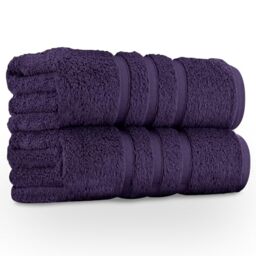 GC GAVENO CAVAILIA Premium Jumbo Bath Sheet 2 Pack - 100% Ring Spun Cotton Towels Bath Sheet - Highly Water Absorbent & Quick Dry Extra Large Bath Sheets - Soft Hotel Quality Bath Towel - Purple