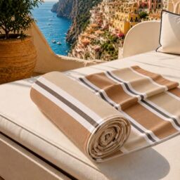 PETTI Artigiani Italiani - Microfibre Beach Towel, Beach or Pool Towel, Beach Towel, Large 90 x 180 cm, Millerighe 02