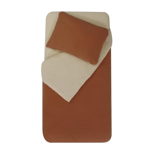 Mon PTIT Dodo – Duvet Cover 100 x 140 cm + Pillowcase 40 x 60 cm Sand/Tomette