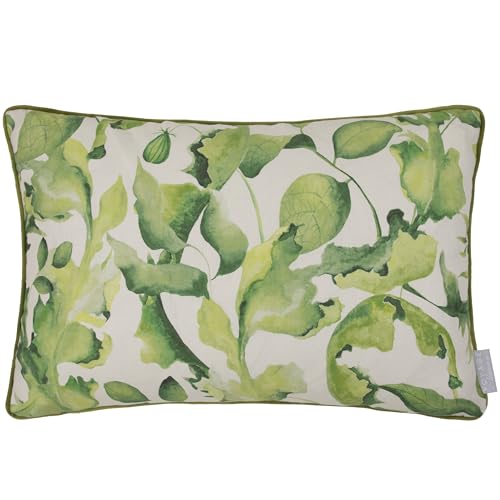 Voyage Maison Claudia Cushion Cover – Botanical Velvet Cotton Blend Modern Piped Country Style Decorative Case (Cream - 40x60cm)