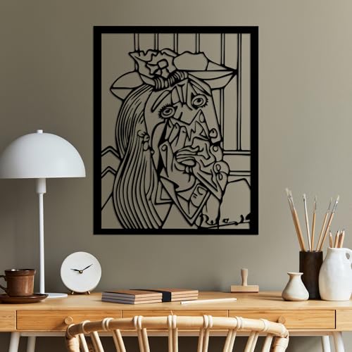 Stylish Black Decorative Metal Wall Accessory, 44 x 56 cm, 100% Metal, 1.5 mm Thickness, Perfect for Modern Home Decor & Unique Wall Art