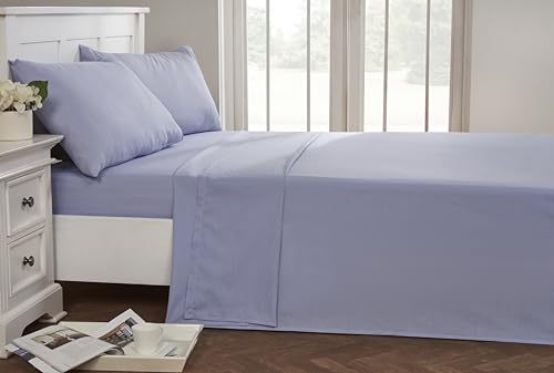 Rapport Home 56 Pick Non Iron Flat Sheet - Light Blue Kingsize Flat sheet