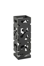 HAKU Modern Umbrella Stand, Black, Metal – Dimensions: W 16 x H 48 x D 16 cm, Style: Modern