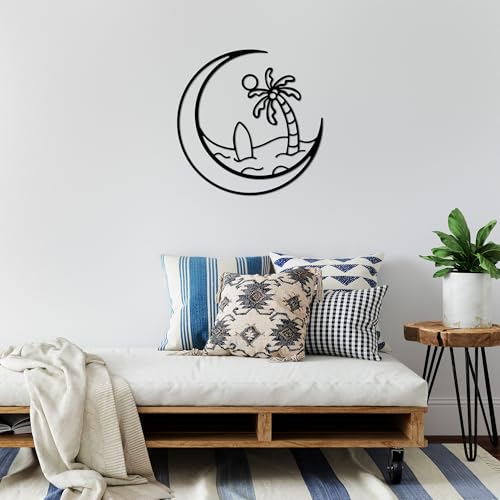 Stylish Black Decorative Metal Wall Accessory, 70 x 70 cm, 100% Metal (1.5 mm Thick), Easy Wall Mounting, Perfect for Modern Home Decor