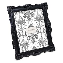 Laura Ashley Ornate Handmade Resin Picture Frame with Easel and Hooks for Tabletop and Wall Decorative Flower Design Home Decor Photo Gallery Art (10x10cm) Gold