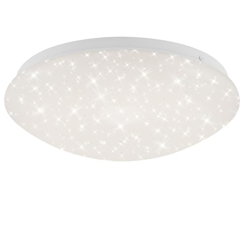 Briloner Leuchten, LED Ceiling Light with Remote Control, Colour Changing Option, Night Light Function, Dimmable, Metal, 10 W, White