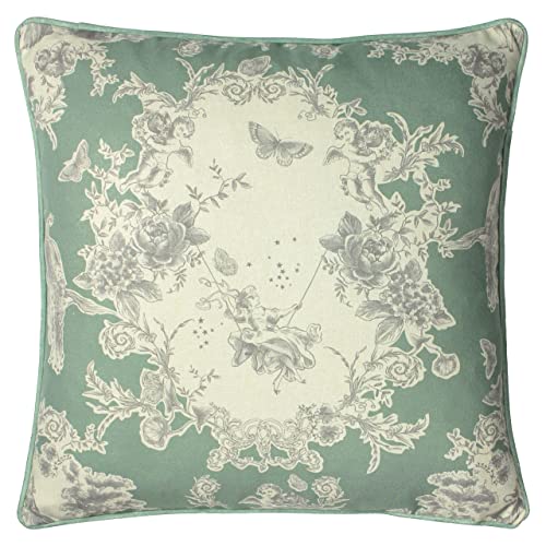 Paoletti Burford Polyester Filled Cushion, Polyester, Sage