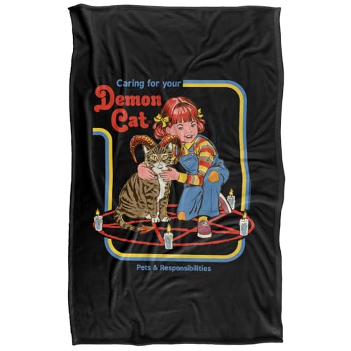 Steven Rhodes Caring For Your Demon Cat Silky Touch Super Soft Throw Blanket 91 X 147 Cm