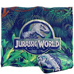 "Jurassic World Jurassic World Jungle Logo Officially Licensed Silky Touch Super Soft Throw Blanket 152 x 127 cm, 50"" x 60"""