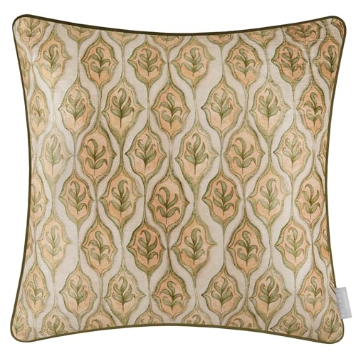 Voyage Maison Zephyr Feather Filled Cushion – Watercolour Velvet Printed Exotic Botanical Luxury Décor (Lotus - 50x50cm)