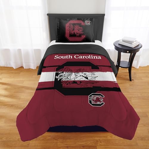 South Carolina Gamecocks Comforter Set ??? Gamecocks Bedding for Dorms, Guest Rooms, RVs, Tailgates & USC Game Day Decor, Twin/Twin XL