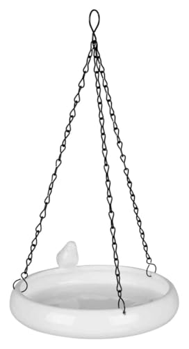 Trixie 55629 Hanging Bird Bath Ceramic 500 ml/Diameter 21 cm White