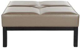 SAFAVIEH Upholstered Ottoman, in Clay, 95 X 95 X 45