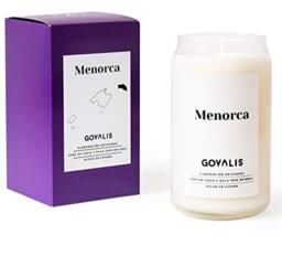 GOVALIS Menorca Scented Candle - 100% Natural Soy Wax - 100 Hours, Large Scented Candle in Glass, Travel Memories of Menorca, Original Gifts for Friends, Decoration, Yoga, Bedroom, Bathroom