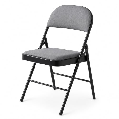 Absolute Deal Grey Folding Chairs Indoor Dining Office Foldable Seat Home