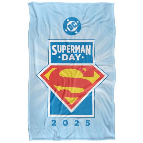 Superman Day 2025 Logo Silky Touch Super Soft Throw Blanket 91 x 147 Cm
