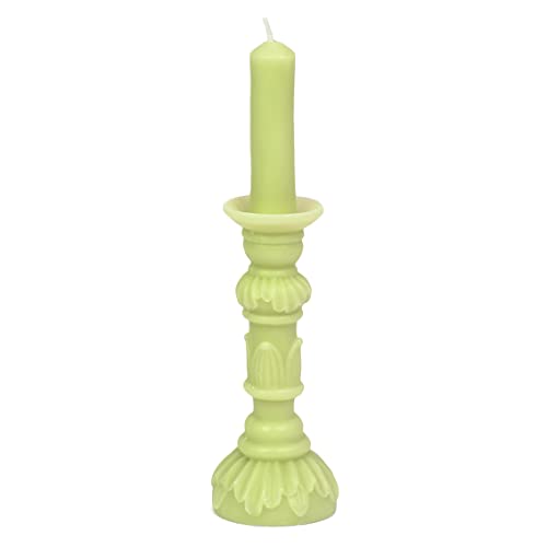 Talking Tables Green Candlestick Shaped Candle 3D Sculpture - Non Scented, Contemporary Home Décor Interior, 25cm, Forest-CNDL-Lime, Lime, L