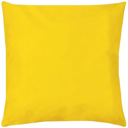 furn. Wrap Plain Garden Outdoor Cushion Cover – UV Resistant Water Resistant (Yellow – 43x43cm)