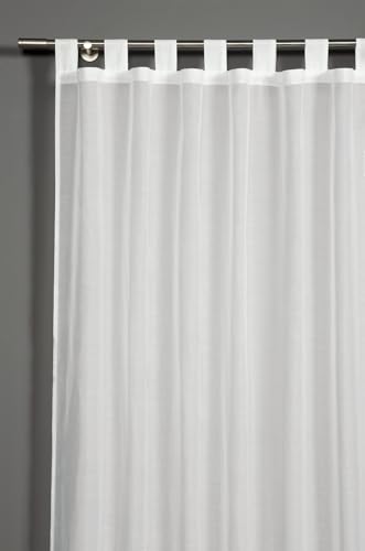 Gardinia Bennetti 3864121 Tab-Top Curtain 235 cm x 140 cm White