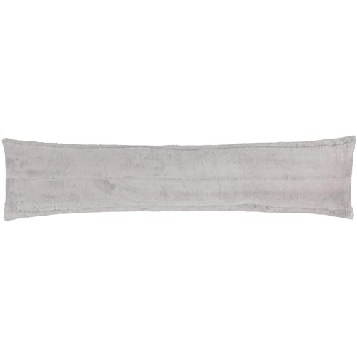Paoletti Empress Faux Fur Draught Excluder Cover, Grey