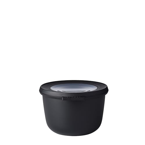 Mepal ??? Multi Bowl Cirqula Rectangular ??? Food Storage Container with Lid - Suitable as Airtight Storage Box for the Fridge & Freezer, Microwave Container & Servable Dish ??? 500 ml ??? Nordic black