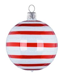 Set of 6 ornamental balls (Ø 7 cm) in hand-blown glass for Christmas tree