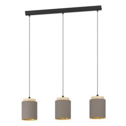 Eglo Pendant Light Albariza, 3-Light Hanging Lamp Vintage Style