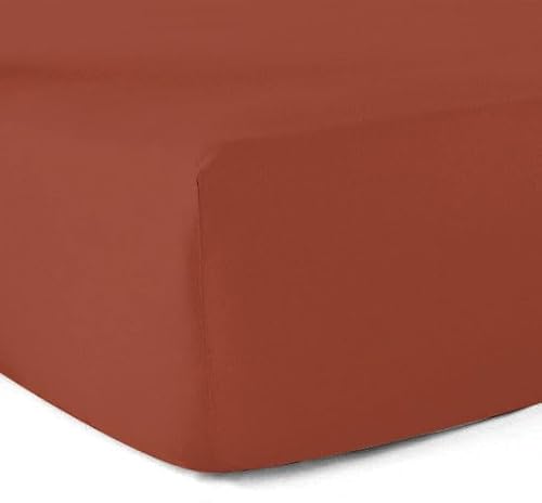 Tomette 100% Cotton 57 Thread Count Fitted Sheet 120 x 190 cm – 30 cm Corner