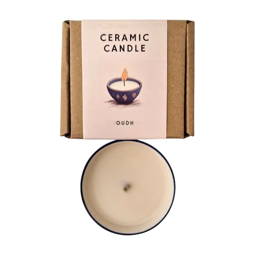 MIni Ceramic Bowl Candle (Oudh)