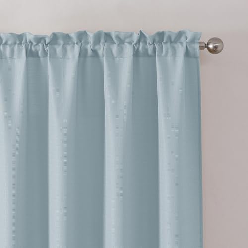 Chyhomenyc BENNET Faux Linen Curtains Textured Light Filtering Soft Airy Privacy Farmhouse Curtains for Living Room Bedroom 84 Inch Long 2 Panels 2 Panels