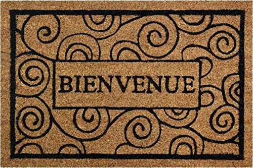 ID Mat Coco text Welcome Arabesque Coco text, PVC, Ecru, 40x60x1, 5 cm