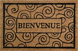 ID Mat Coco text Welcome Arabesque Coco text, PVC, Ecru, 40x60x1, 5 cm