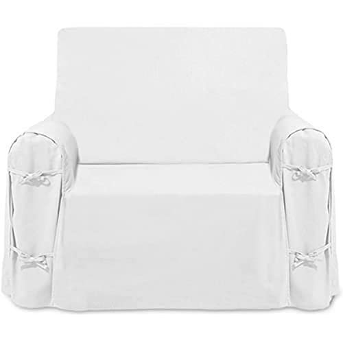Soleil d 'Ocre Panama Armchair Cover Cotton Panama Cotton , white, 90 x 90 X 60