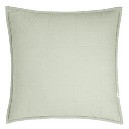 Yard Hebden Quilted Washed Feather Filled Cushion (Green, 55 x 55 cm)