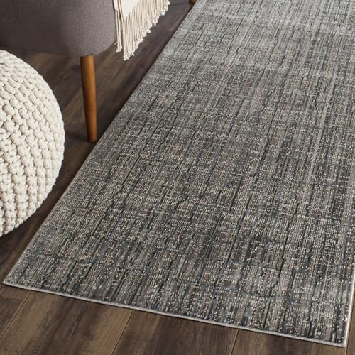 Safavieh Craft Art-Inspired Indoor Woven Runner Area Rug, Valencia Collection, VAL202, in Grey / Multi, 69 X 244 cm for Living Room, Bedroom or Any Indoor Space