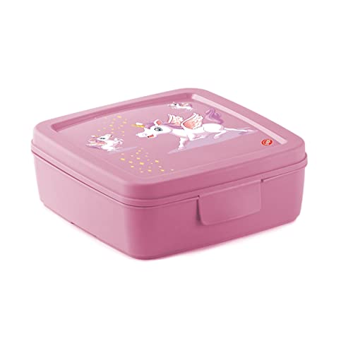 Snips Sandwich Box, Unicorn Design, Made in Italy - Reusable Sandwich Box, Dishwasher Safe, Made in Italy